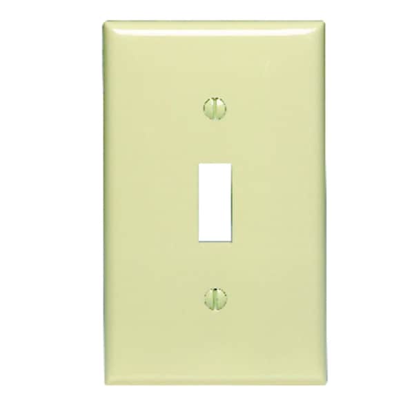 Leviton Leviton Ivory 1 gang Nylon Toggle Wall Plate 1 pk 80701-00I - main